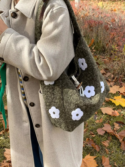 Sarah Express Women's Floral Applique Handbag