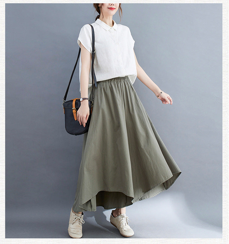 Sarah Express Women's High Waist Wide Leg Cropped Pants Loose Fit Work Casual Trousers with Pockets