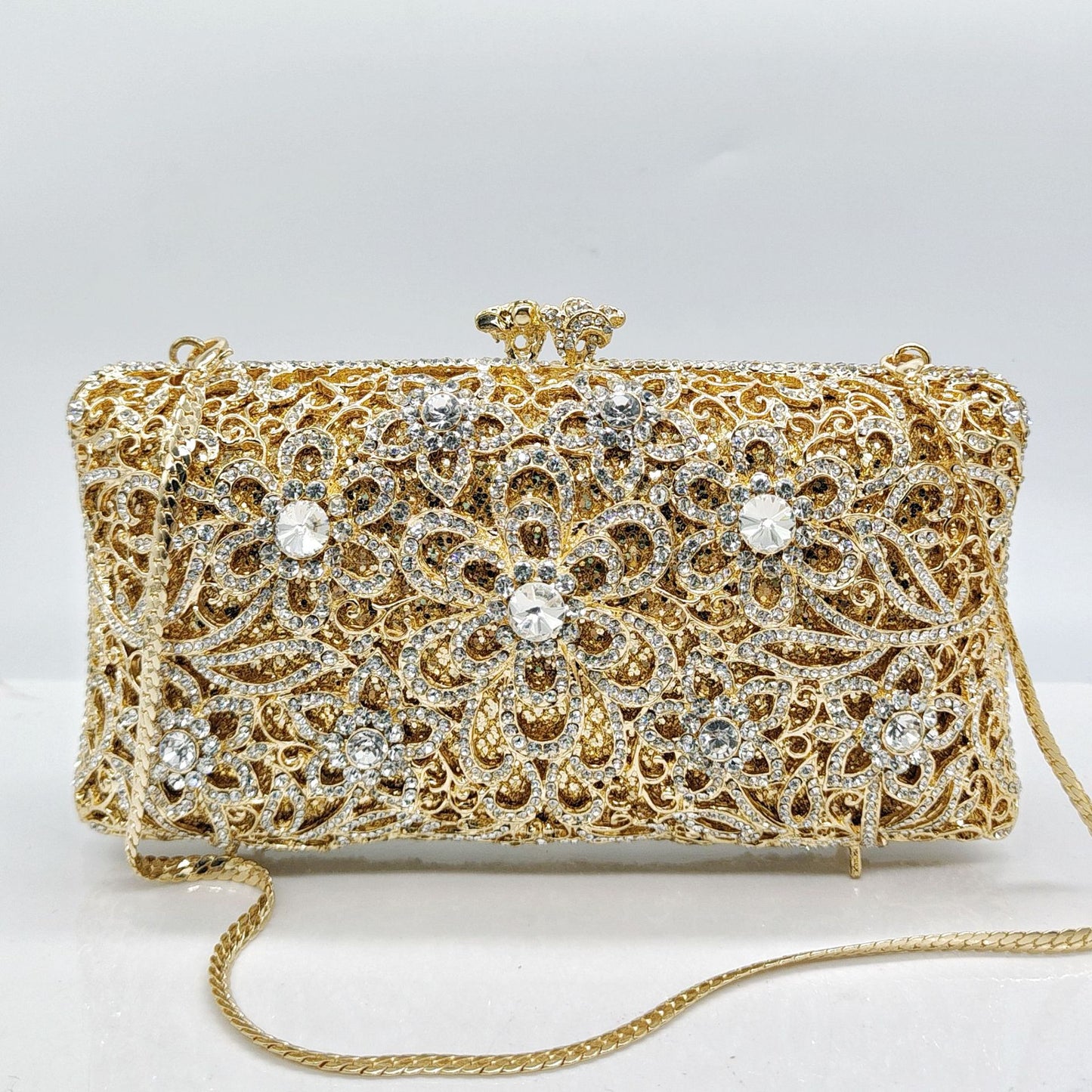 Sarah Express Diamond Evening Clutch Bag - Luxury Crystal Rhinestone Handbag for Wedding Party Banquet