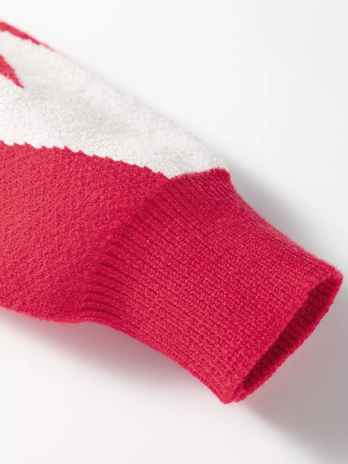 Sarah Express Women's Bow Print 2-Tone Rhombus Knit Loose Sweater