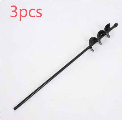 Sarah Express Garden Auger Drill Bit for Planting - Steel Earth Auger Spiral Hole Digger Tool 4X45 3pcs