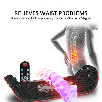 Sarah Express Electric Lumbar Traction Device - Back Pain Relief Massager with Heat & Vibration