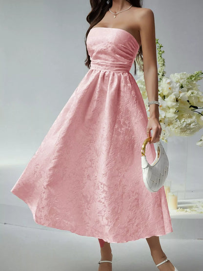 Sarah Express Women's Lace Up Tube Midi Dress