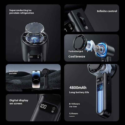 Sarah Express Portable Handheld Mini Fan - USB Rechargeable Cooling Fan with Brushless Motor