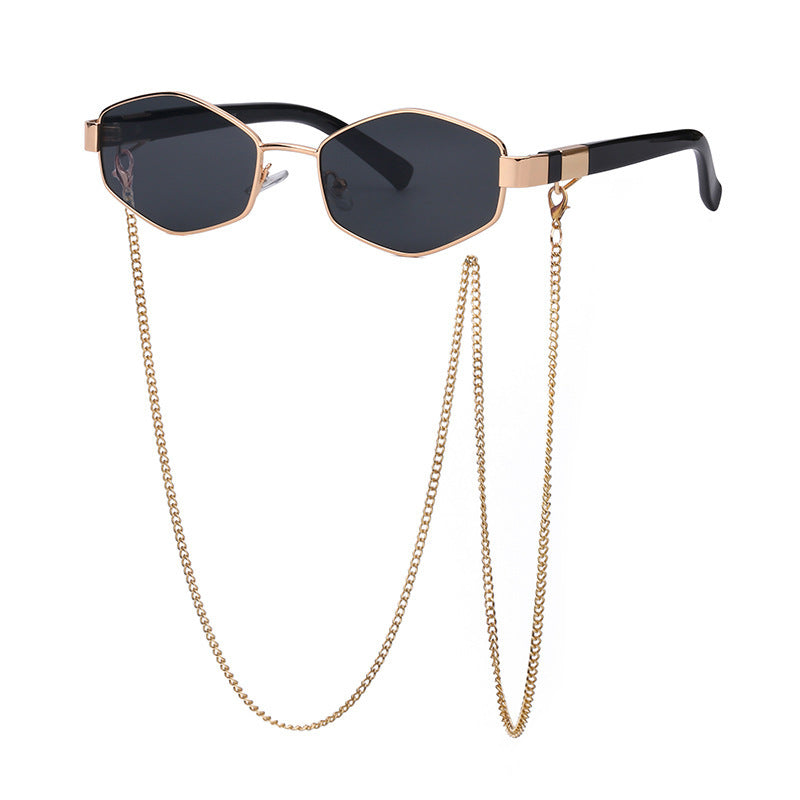 Sarah Express Women's Chain Detail Korean Style Sunglasses UV400 Protection