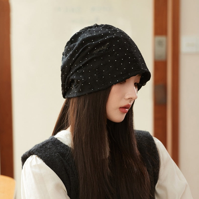 Sarah Express Women's Korean Style Slouchy Beanie Adjustable Textured Knit Winter Hat