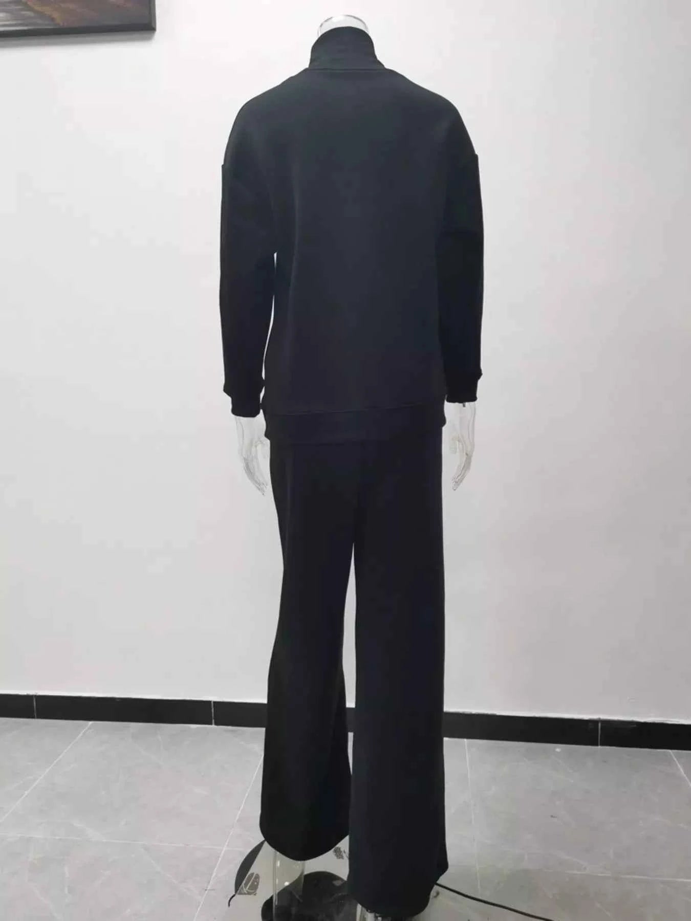 Sarah Express Women's Turtleneck Sweater Set - Long Sleeve Top and Pants Two Piece Outfit