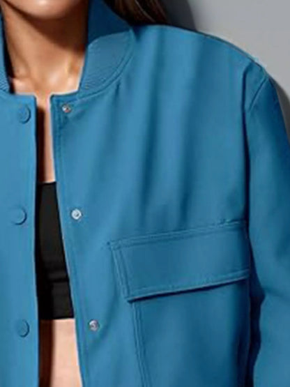 Sarah Express Women's Snap Down Long Sleeve Jacket Plus Size