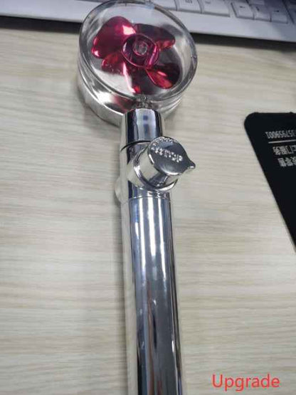 Sarah Express Turbo Propeller Shower Head - 360° High Pressure Water Saving Rainfall Showerhead Red upgrade