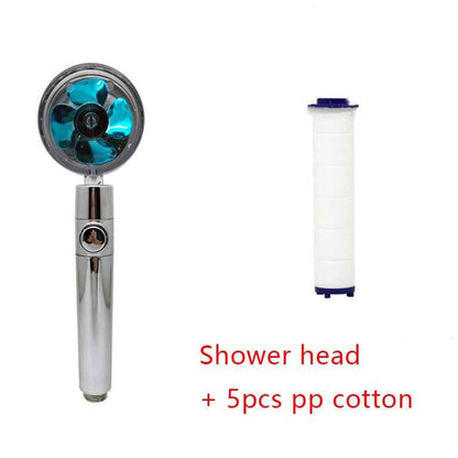 Sarah Express 360° Rotating High Pressure Shower Head with Water Saving Technology Blue set