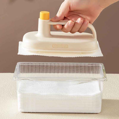 Sarah Express Disposable Magic Cleaning Brush with 50 Refill Wipes - Kitchen Bathroom Toilet Glass Wall Ceramic Window Cleaning Tool
