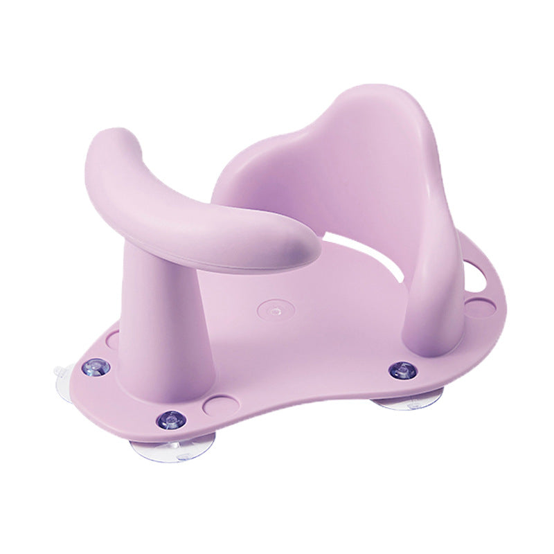 Sarah Express Baby Bath Seat with Suction Cups - Anti-Slip Safety Chair for Toddlers and Infants Purple