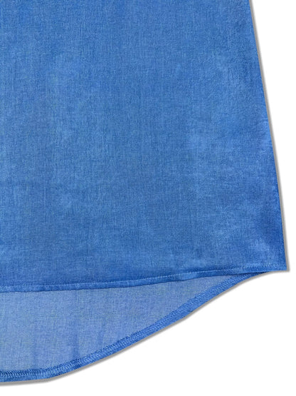 Sarah Express Women's Plus Size Collared Neck Half Button Blouse