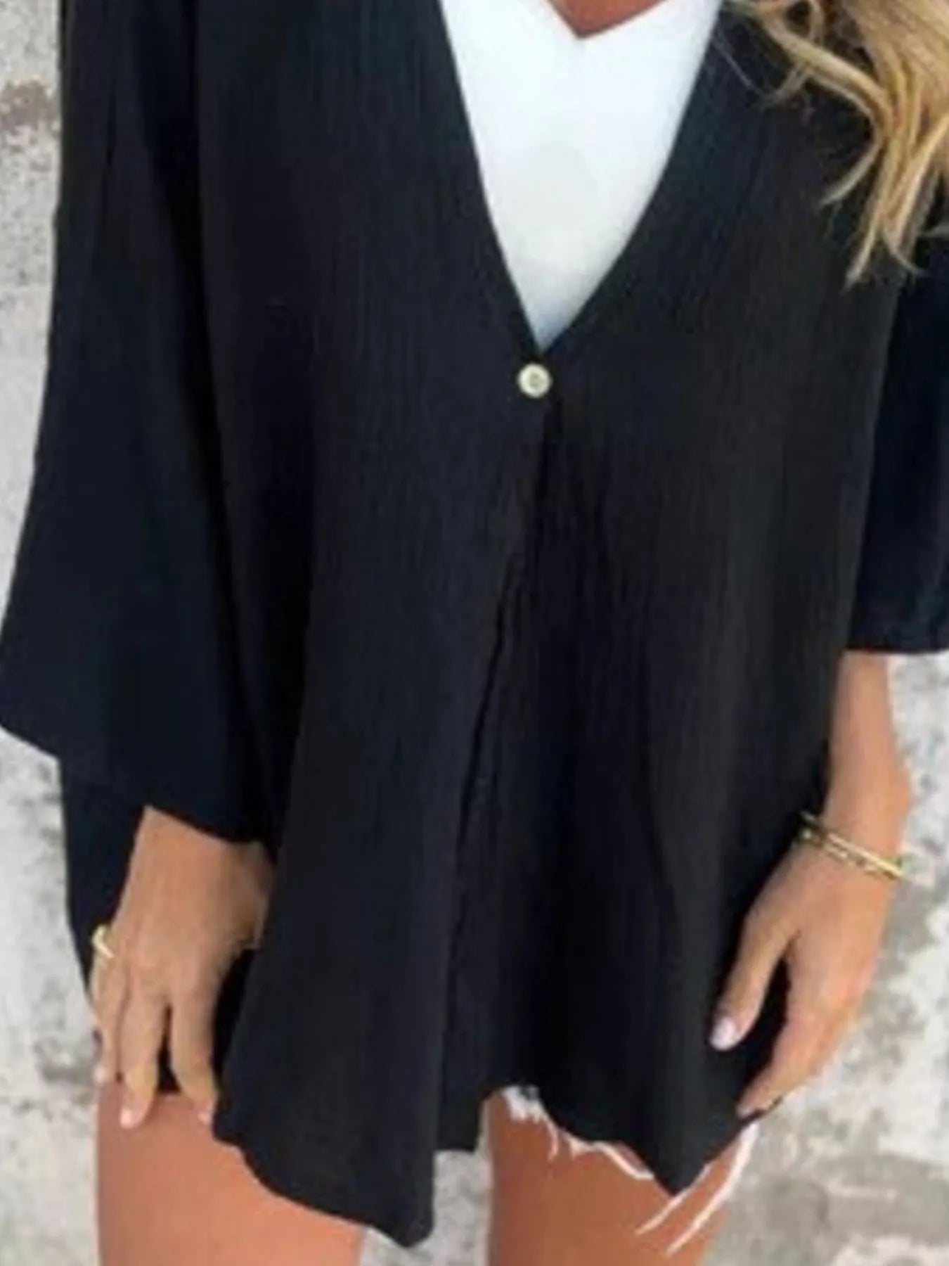 Sarah Express Women's Oversized Button-Up Cardigan - Plus Size Cozy Knit Sweater