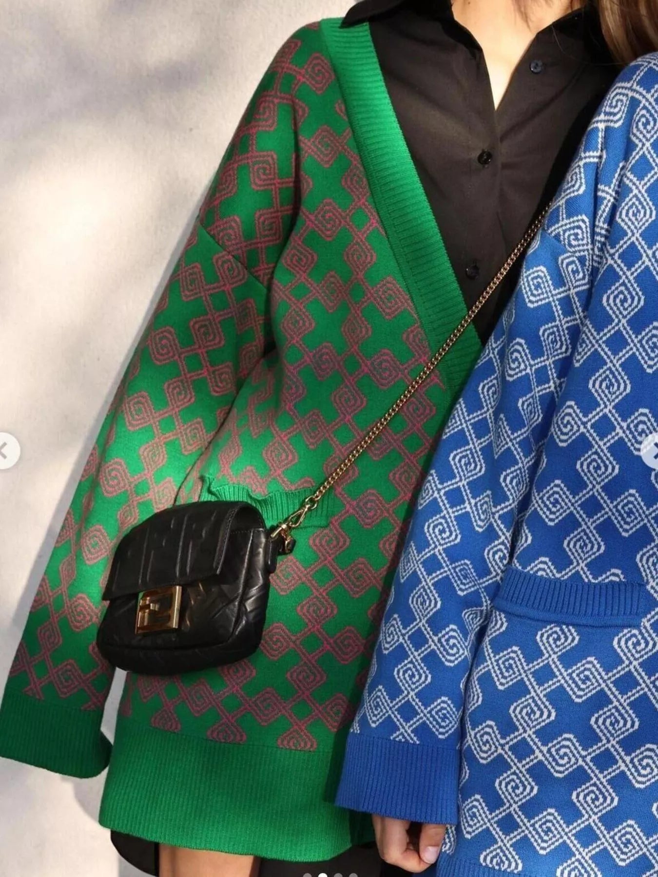 Sarah Express Women's Geometric Pattern Button-Down Cardigan with Pockets