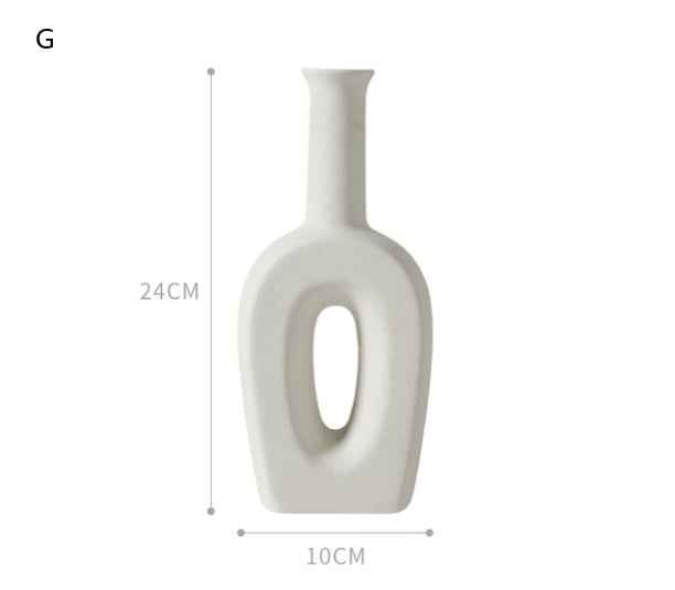 Sarah Express Nordic Minimalist Ceramic Vase - Modern Home Decor Art Piece G