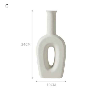 Sarah Express Nordic Minimalist Ceramic Vase - Modern Home Decor Art Piece G