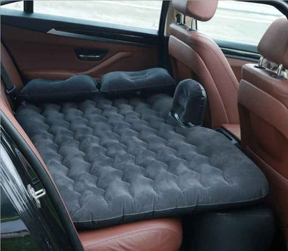 Sarah Express Premium Car Travel Bed - Universal Fit SUV Backseat Air Mattress with Pump Black Wave