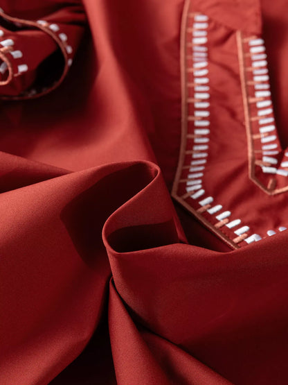 Sarah Express Women's Contrast Trim Flutter Sleeve V-Neck Blouse