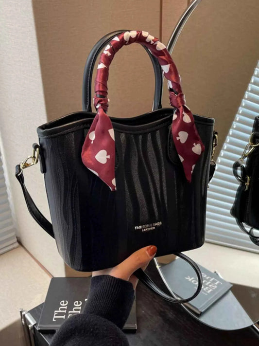 Sarah Express Women's Top Handle Crossbody Bag - Medium PU Leather Handbag