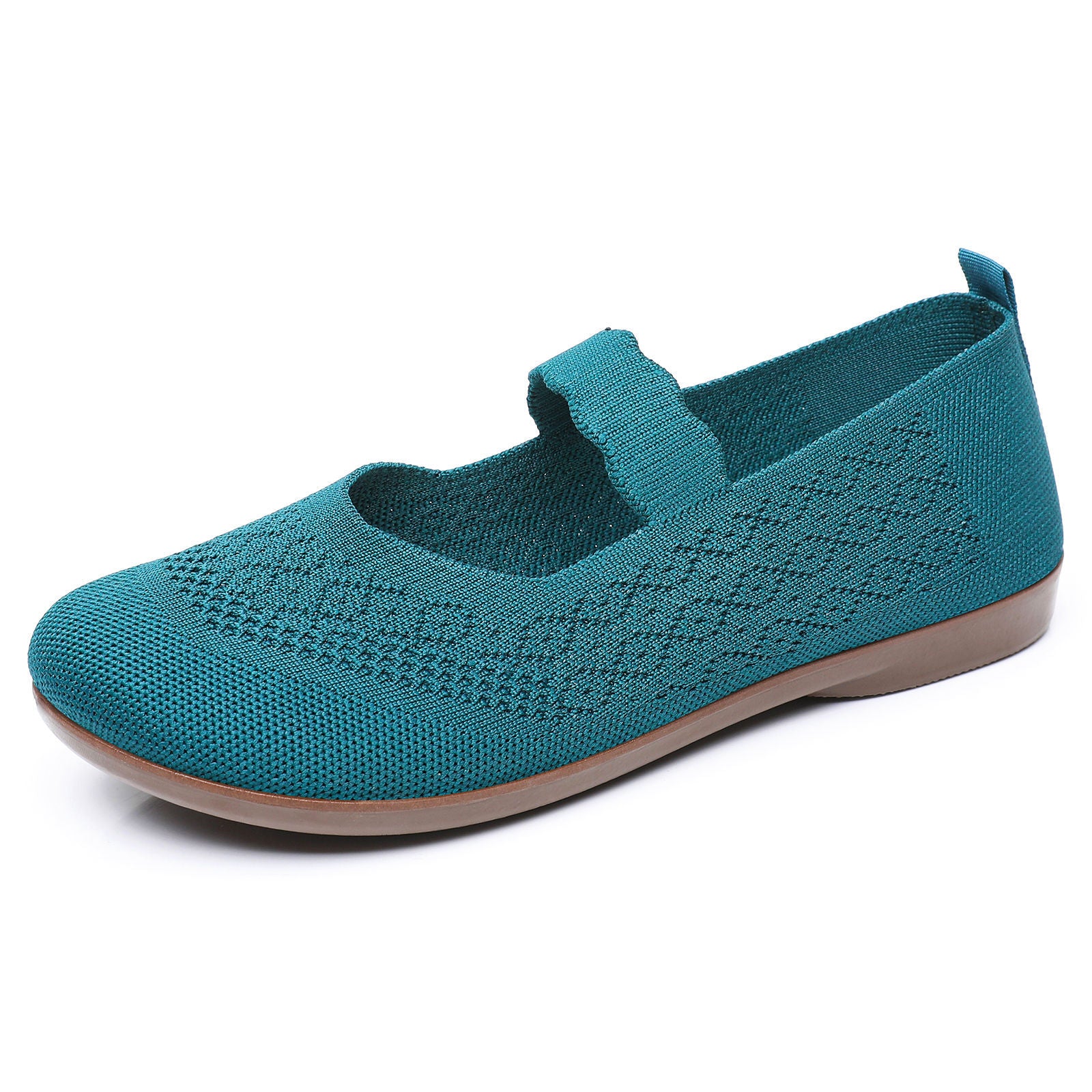 Sarah Express Breathable Slip-On Soft-Soled Non-Slip Casual Flat Shoes Dark Green