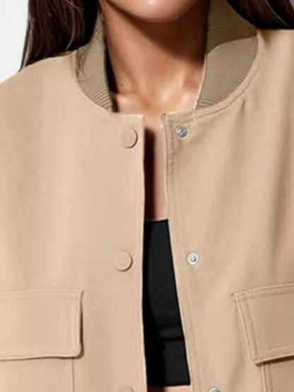 Sarah Express Women's Snap Down Long Sleeve Jacket Plus Size