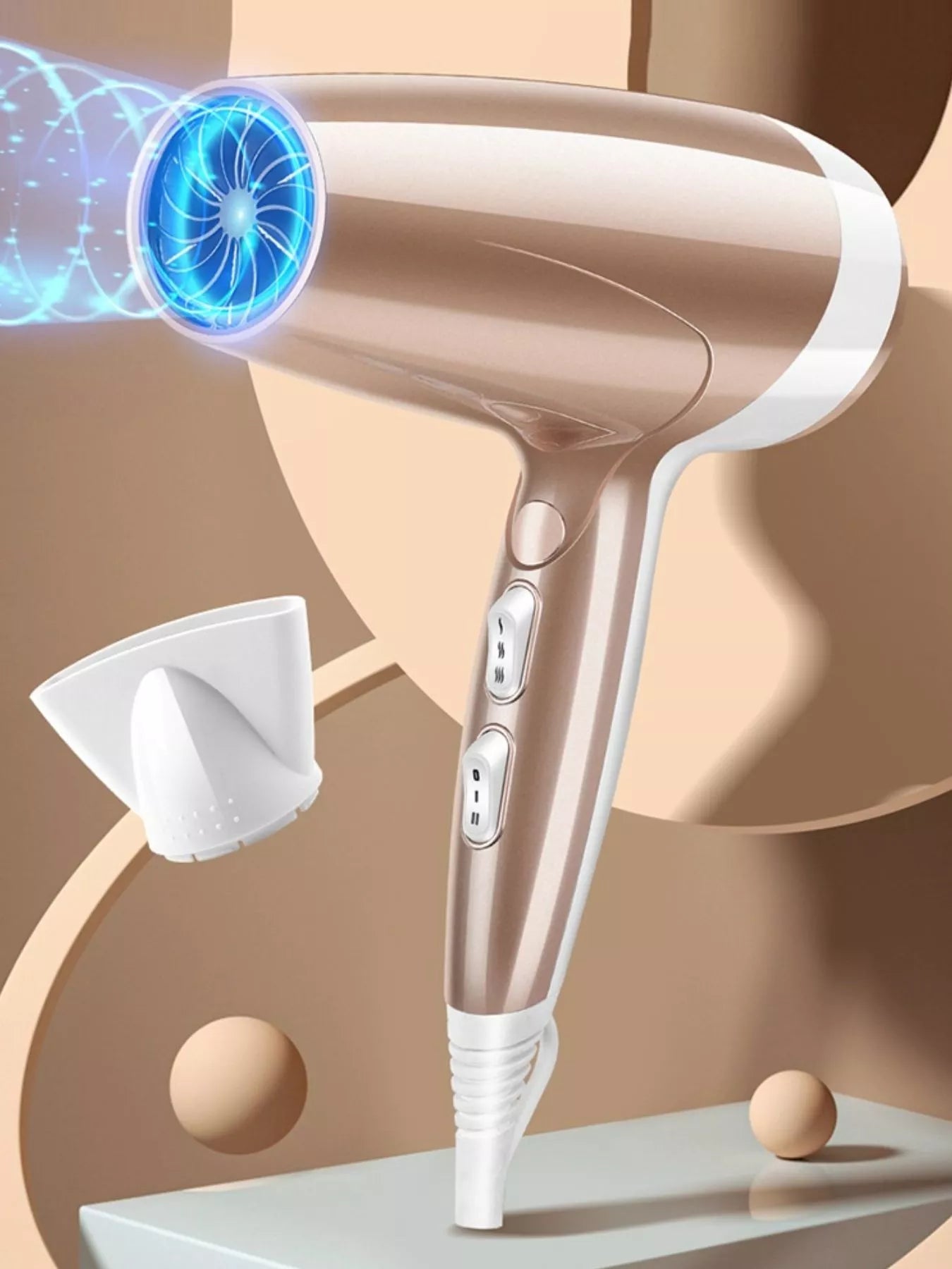 Sarah Express Negative Ion Hair Dryer with Constant Temperature Control Gold