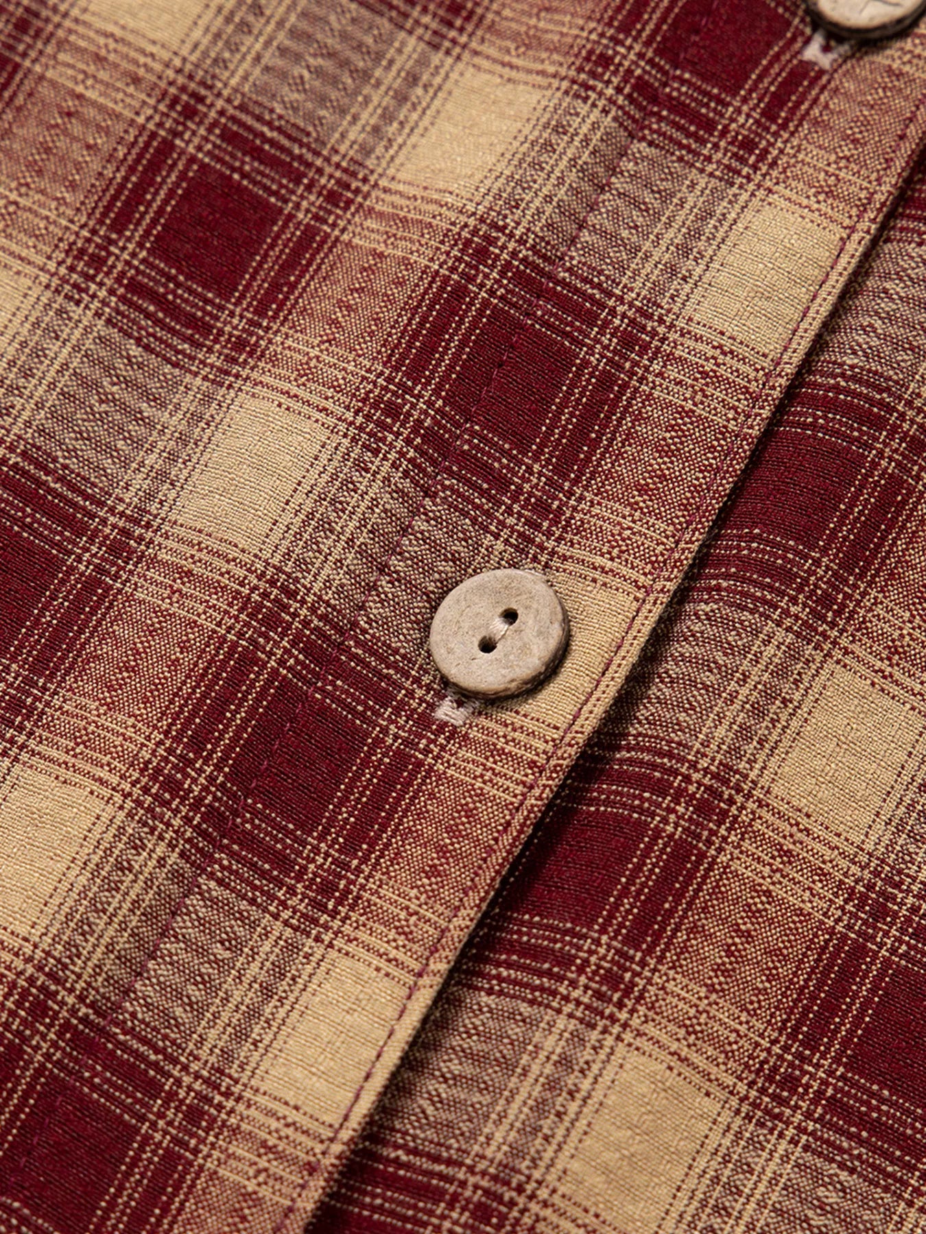 Sarah Express Women's Plaid Print Ruffled Mini Shirt Dress - Long Sleeve Button Front Patchwork Hem