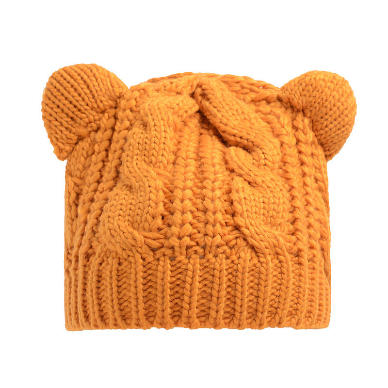 Sarah Express Handmade 3D Knitted Cat Ear Beanie Winter Warm Hat