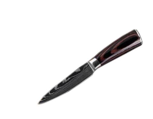 Sarah Express Professional Damascus Chef Knife Set - 7CR17 Stainless Steel Kitchen Knives 3.5 paring knife