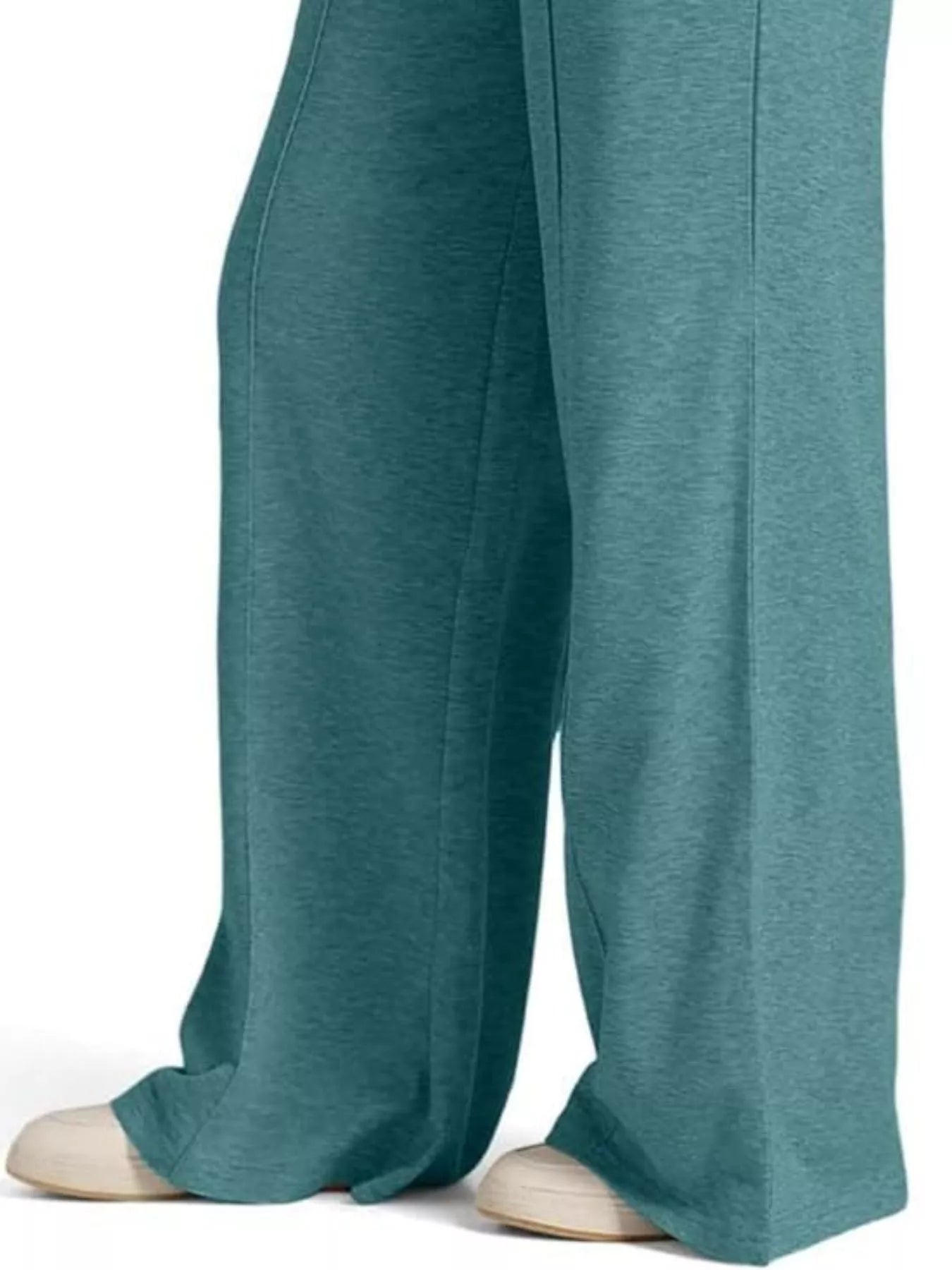 Sarah Express Women's Wide Leg Drawstring Pants - High Waist Palazzo Pants with Pockets