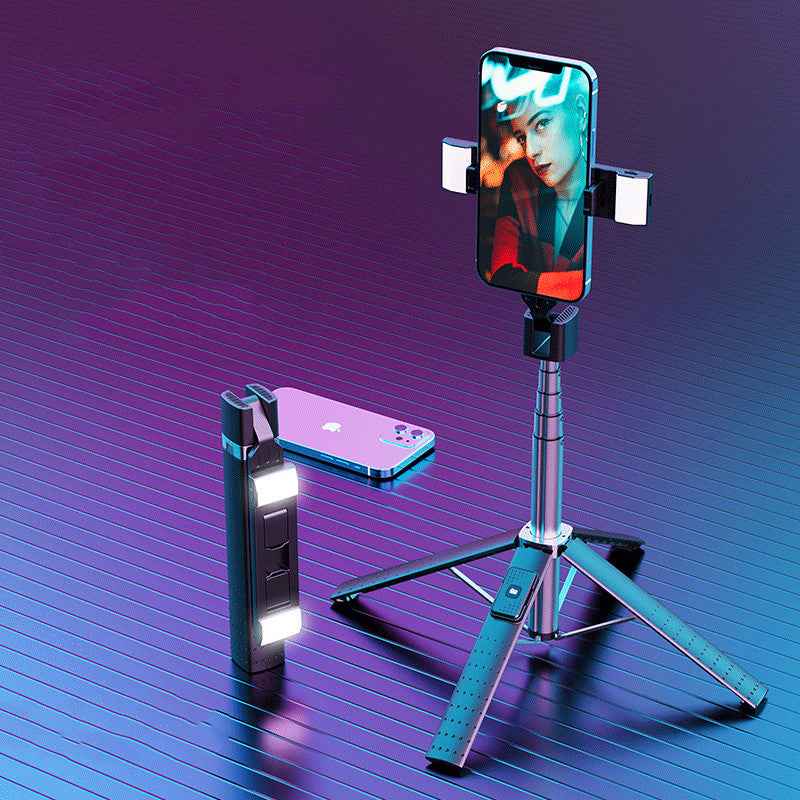 Sarah Express Bluetooth Selfie Stick Tripod with LED Fill Light - Extendable Phone Holder Stand