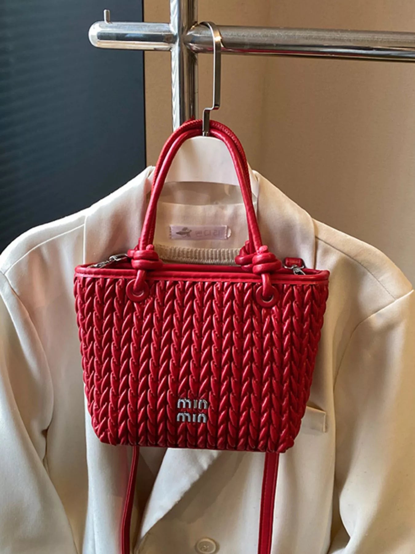 Sarah Express Women's Braided Leather Crossbody Bag - Small PU Leather Shoulder Purse