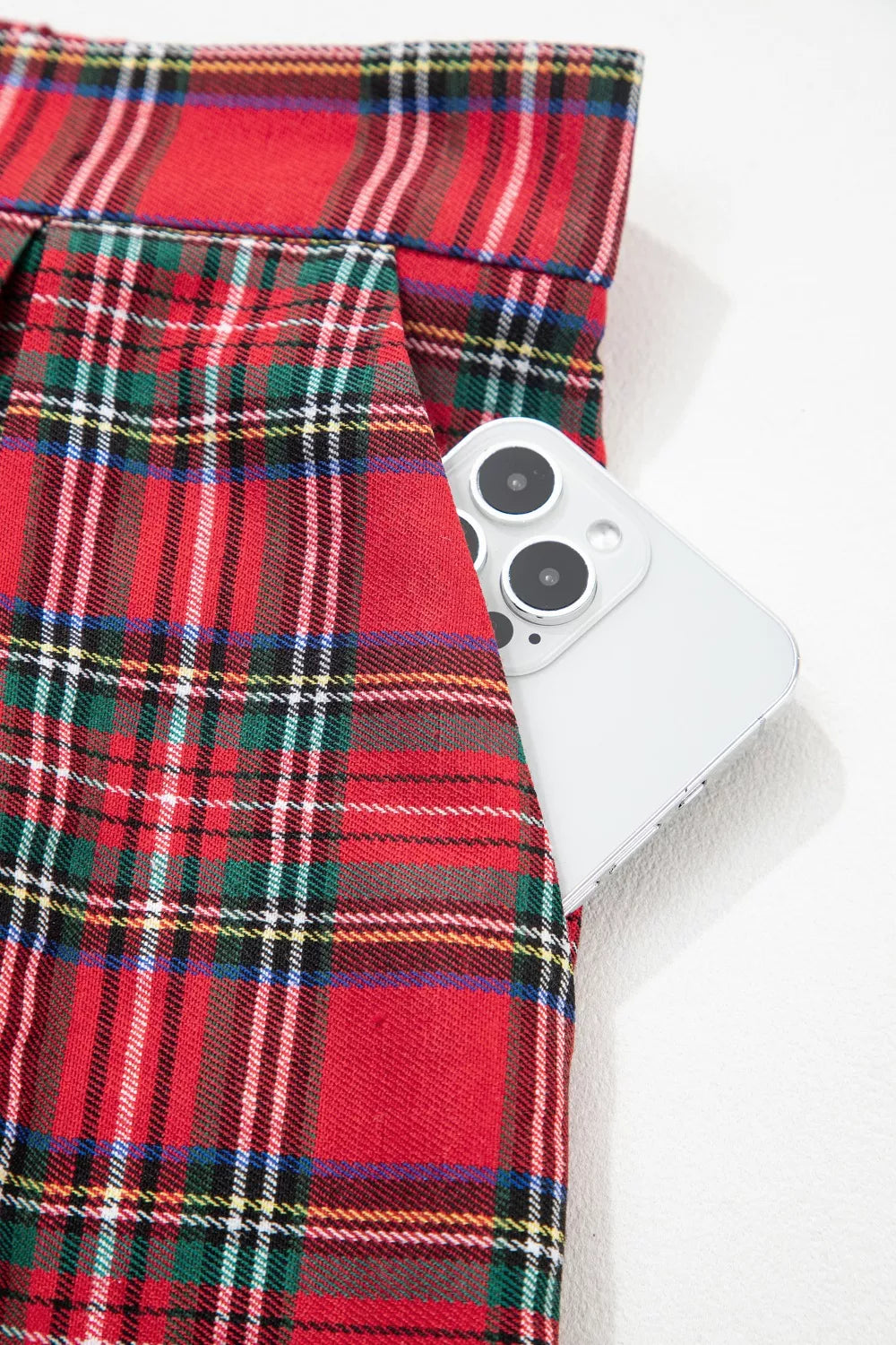 Sarah Express Women's Plaid Wide-Leg Pants