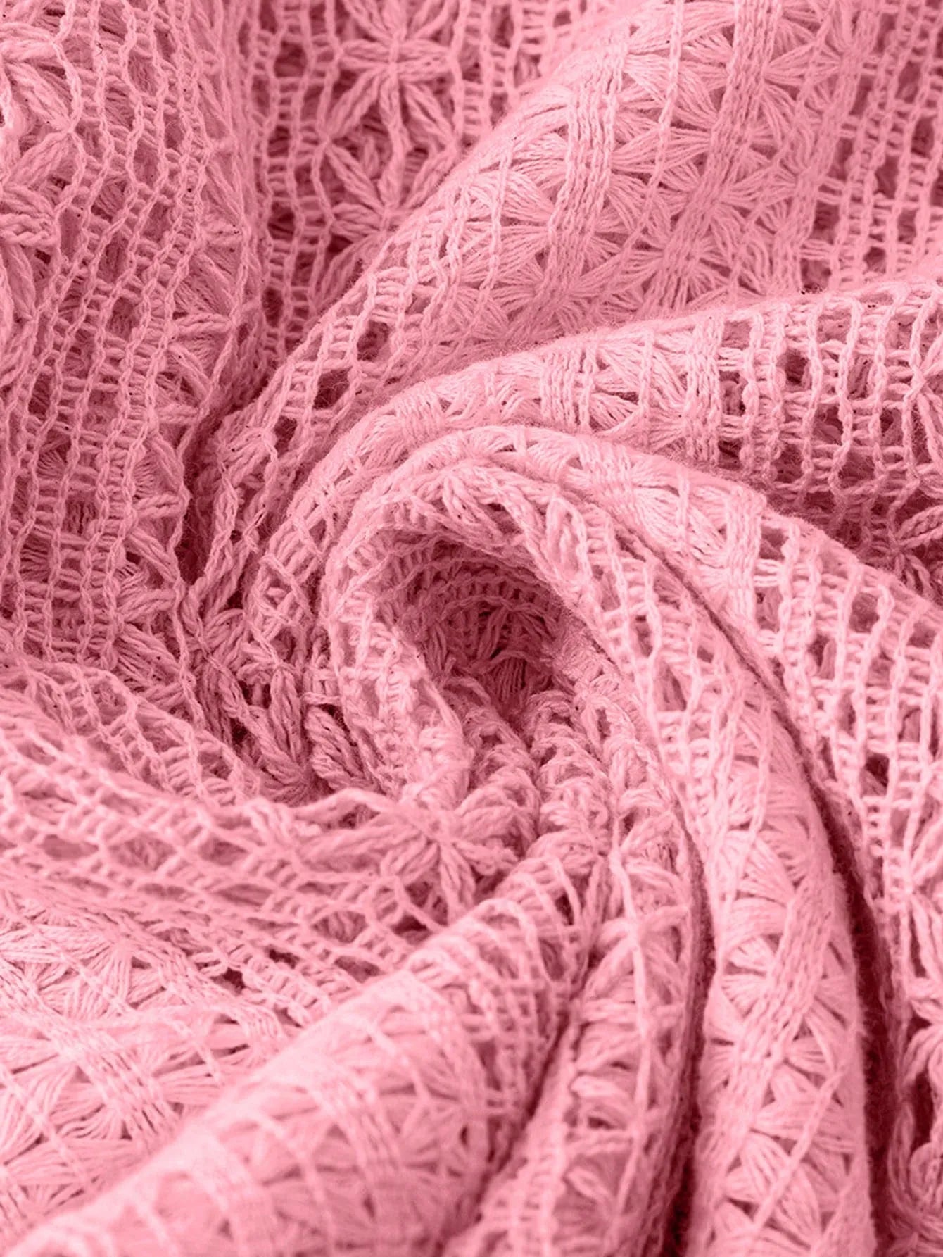 Sarah Express Women's Crochet Notched Button-Front Shirt