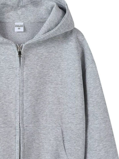 Sarah Express Women's Casual Zip-Up Long Sleeve Hoodie Plus Size