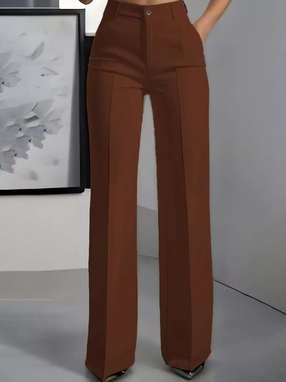 Sarah Express Women's High-Waisted Wide Leg Pants