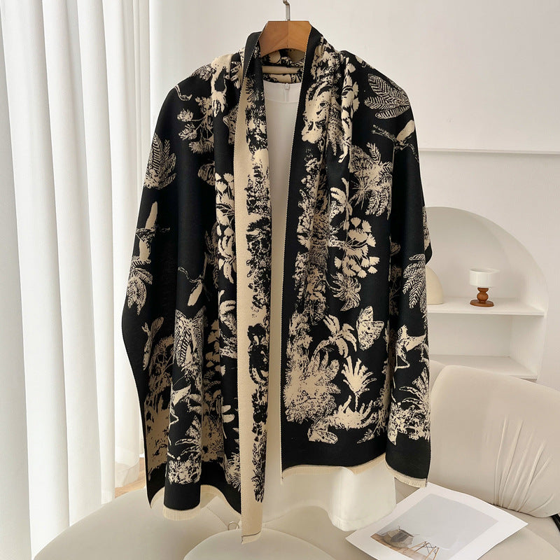 Sarah Express Geometric Ethnic Print Scarf Soft Cashmere-Feel Warm