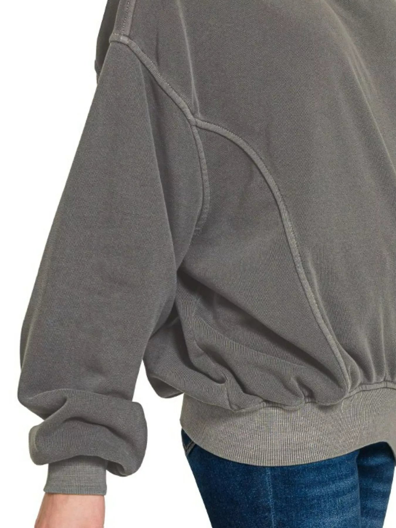 Sarah Express Women’s Oversized Pigment Dye Fleece Pullover
