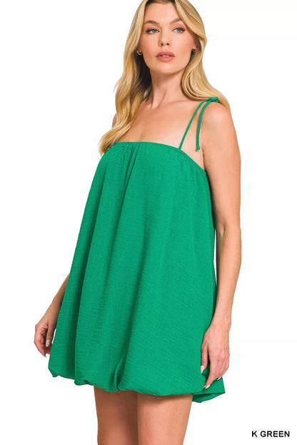 Sarah Express Women's Woven Airflow Mini Bubble Dress - Lightweight Summer Dress