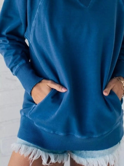 Sarah Express Women's Crew Neck Raglan Sleeve Sweatshirt - Casual Pullover Top