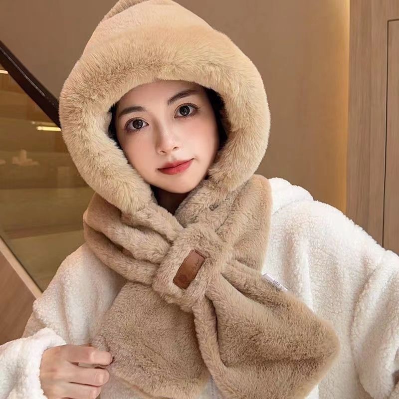 Sarah Express Women's Fleece Lined Winter Hat Ear Protection Warm Beanie with Leather Tag