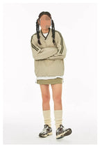 Sarah Express Harajuku Retro Oversized Pullover Sweater Unisex Street Style