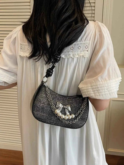 Sarah Express Women's Bow Decor Chain Crossbody Bag - Mini Shoulder Bag