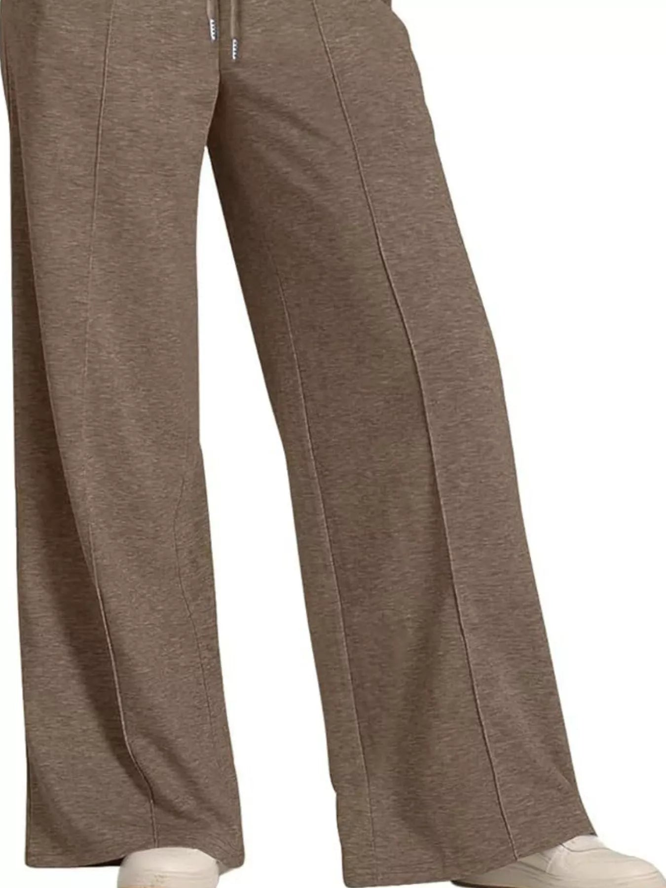 Sarah Express Women's Wide Leg Drawstring Pants - High Waist Palazzo Pants with Pockets