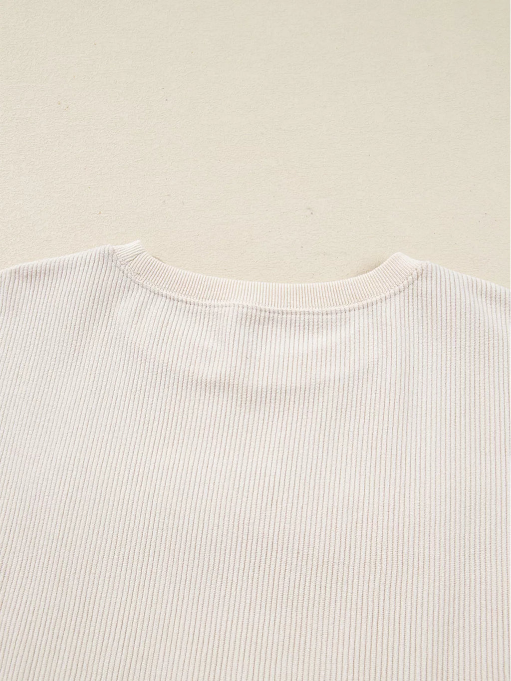 Sarah Express Women's Merry Little Thing Corded Letter Graphic Ribbed Sweatshirt