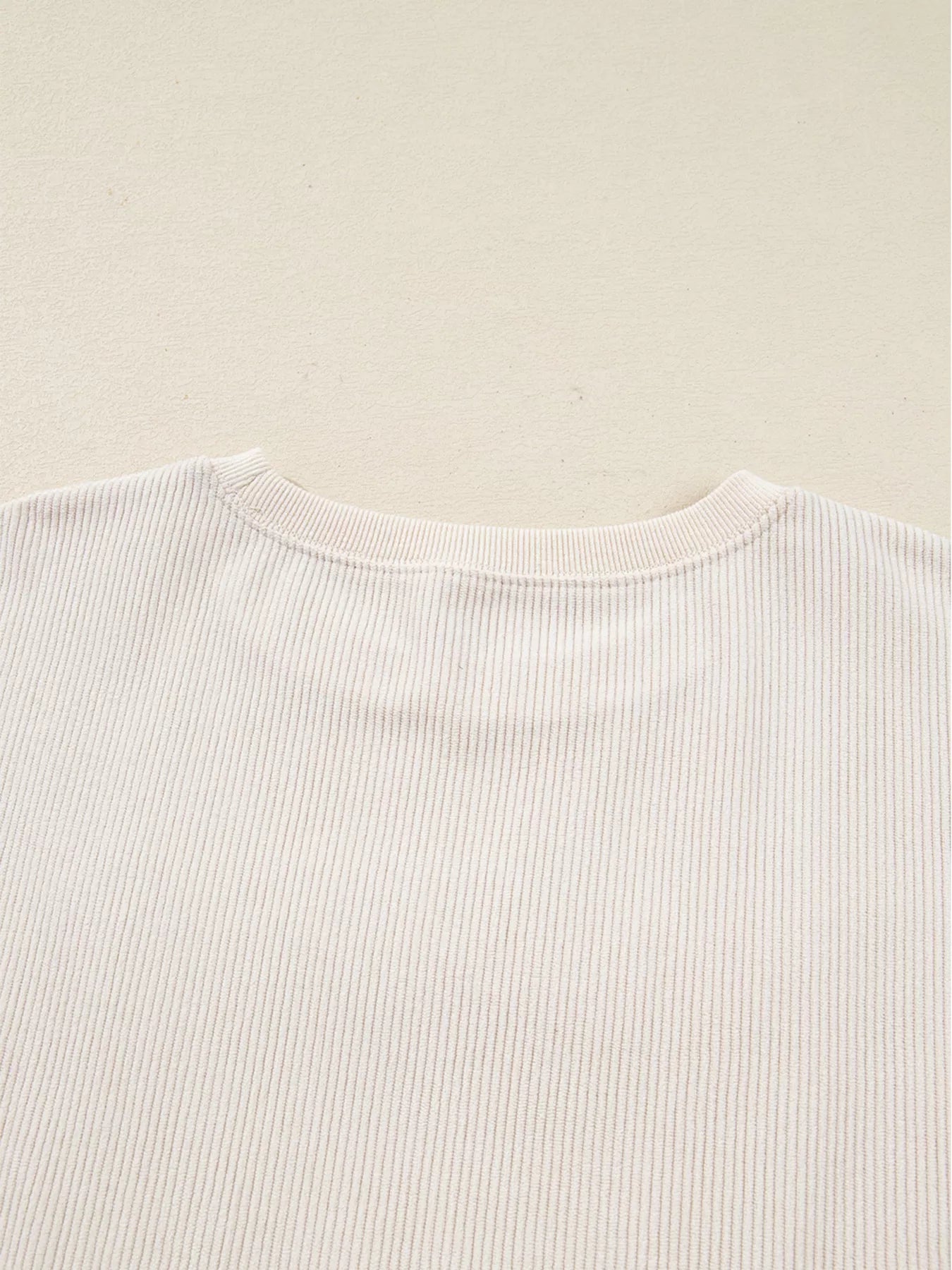 Sarah Express Women's Merry Little Thing Corded Letter Graphic Ribbed Sweatshirt