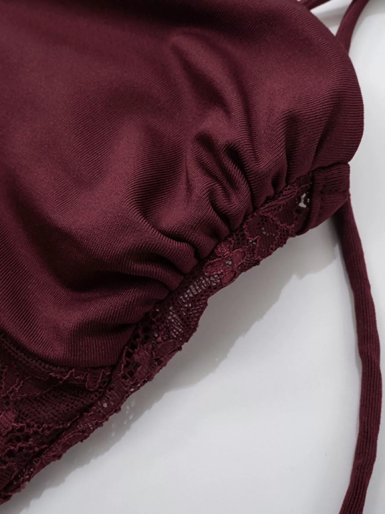 Sarah Express Women's Lace Cutout Tie Shoulder Maxi Dress