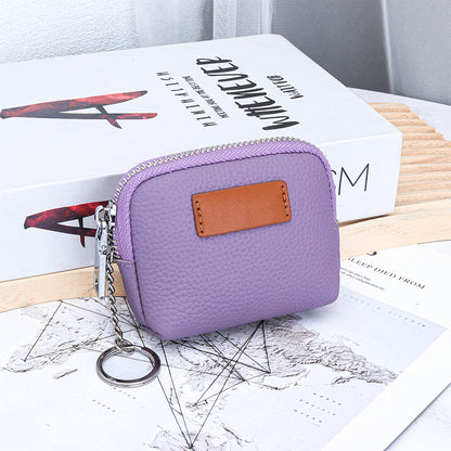 Sarah Express Mini Genuine Leather Wallet for Women – Slim Compact Bifold Card Holder Light Purple