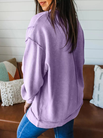 Sarah Express Women's Round Neck Oversized Sweatshirt